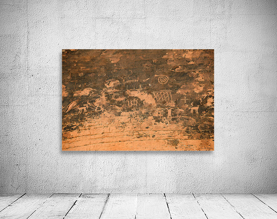 Petroglyphs near Atlatl Rock Valley of Fire State Park Nevada USA Wall Preview