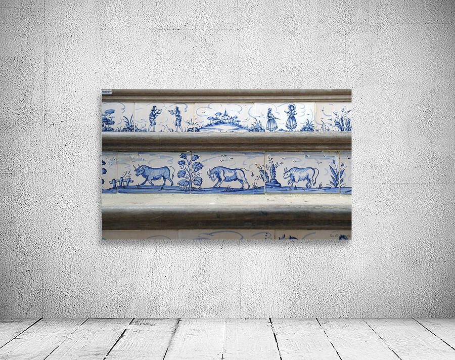 Ceramic tile stairs Plaza de Toros Bullring  Ronda Málaga Andalusia Spain Wall Preview