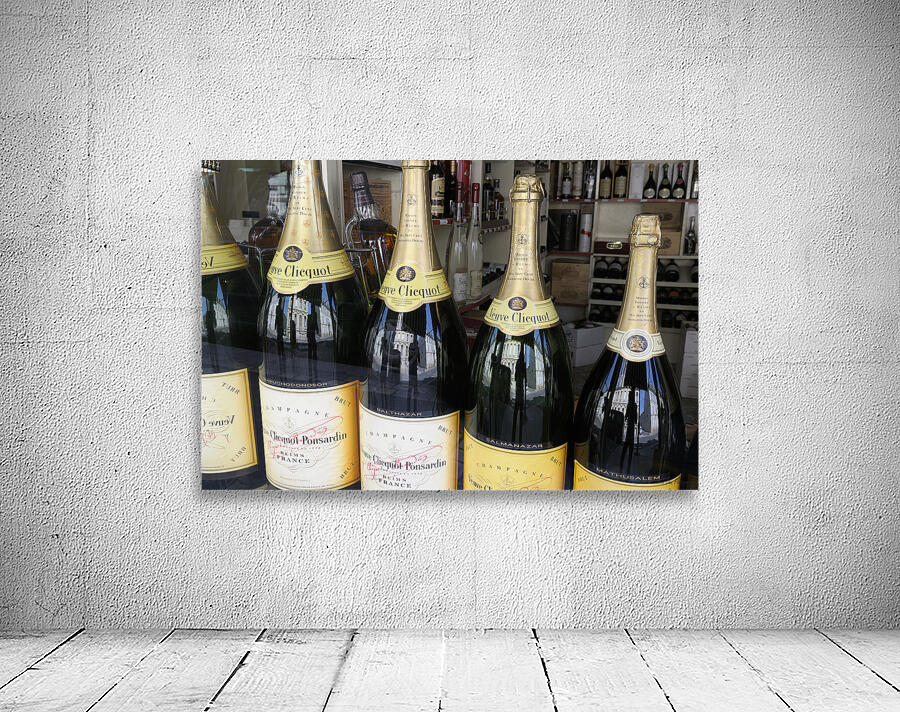 Champagne bottles in a liquor store Nevers Nièvre Burgundy France Wall Preview