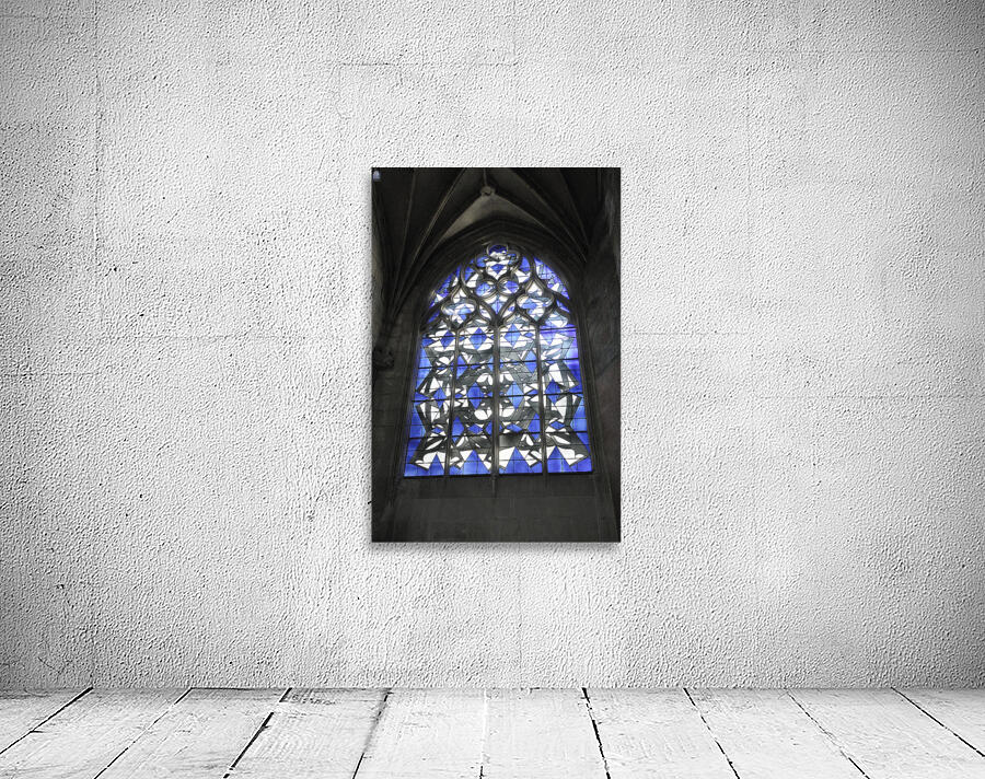 Modern stained glass window Nevers Cathedral Cathédrale Saint Cyr et Sainte Julitte de Nevers Nevers Nièvre Burgundy France Wall Preview