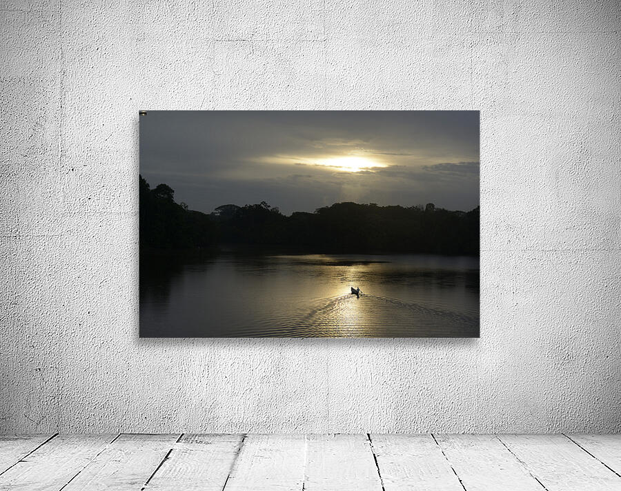 Canoeing on Lake Garzacocha La Selva Amazon Ecolodge Orellana Ecuador Wall Preview