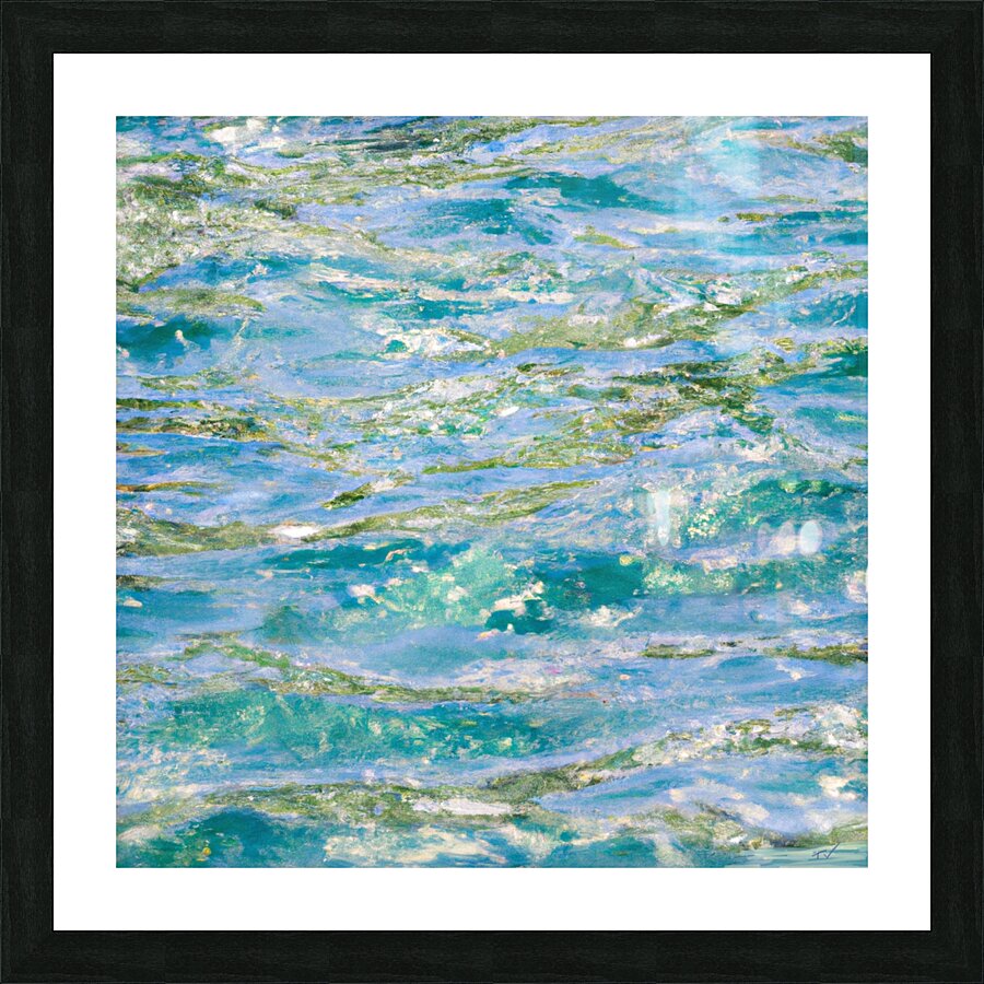 Light blue ocean surface Picture Frame print