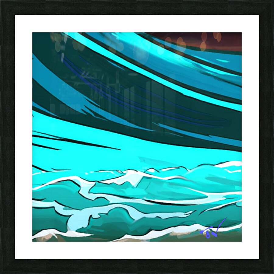 Body Surf Picture Frame print