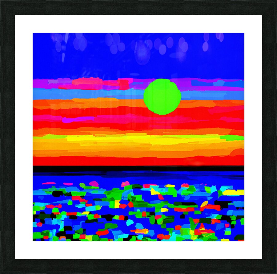 Digital Sunset Picture Frame print