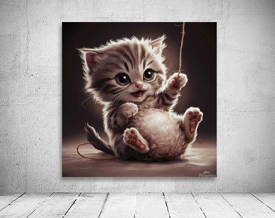Cute cat playing  Wall Preview