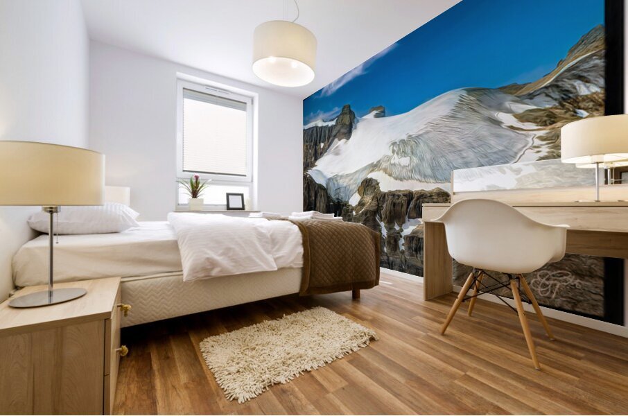 MELTING GLACIER NEAR BANFF impressionist Mural print