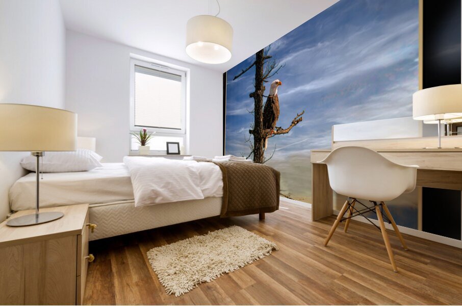 BALD EAGLE ON COPPER ISLAND Mural print