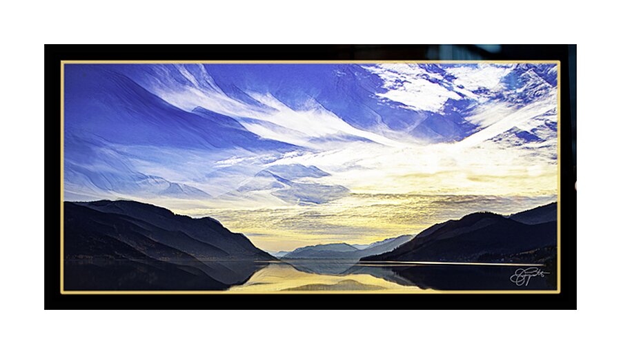 EVENING SKY WATER Picture Frame print