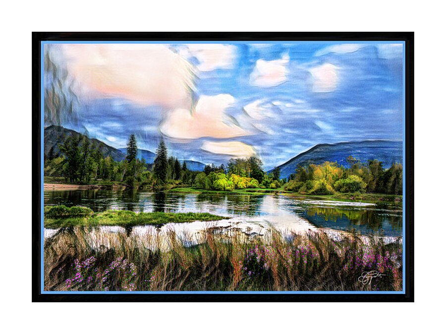 SHUSWAP RIVER SKY ENDERBY Picture Frame print