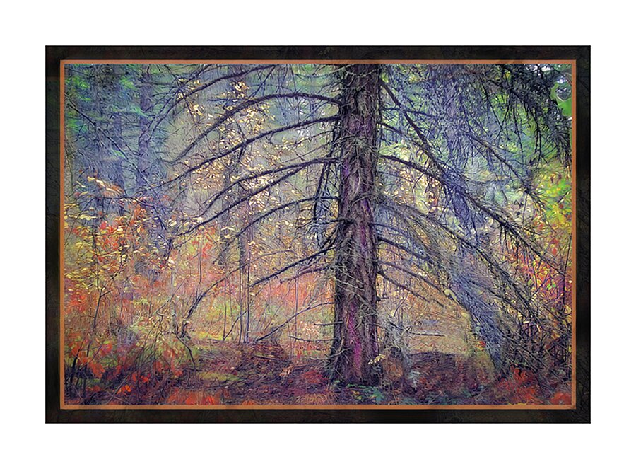 ORCHESTRAL CONDUCTOR OF FALL COLOURS Picture Frame print