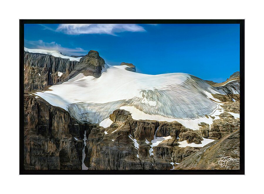 MELTING GLACIER NEAR BANFF impressionist Picture Frame print
