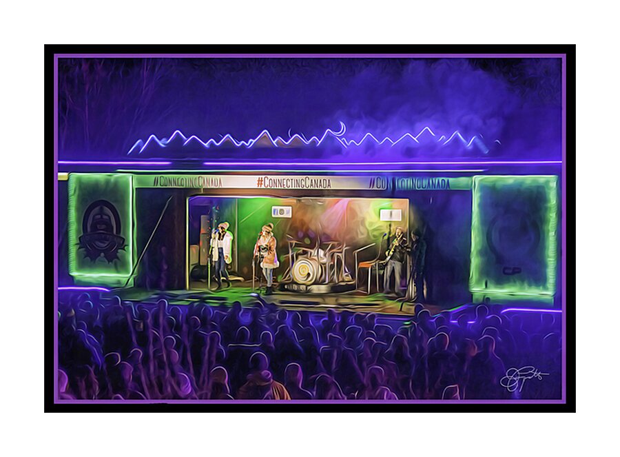 CHRISTMAS EVE TRAIN SHOW Picture Frame print