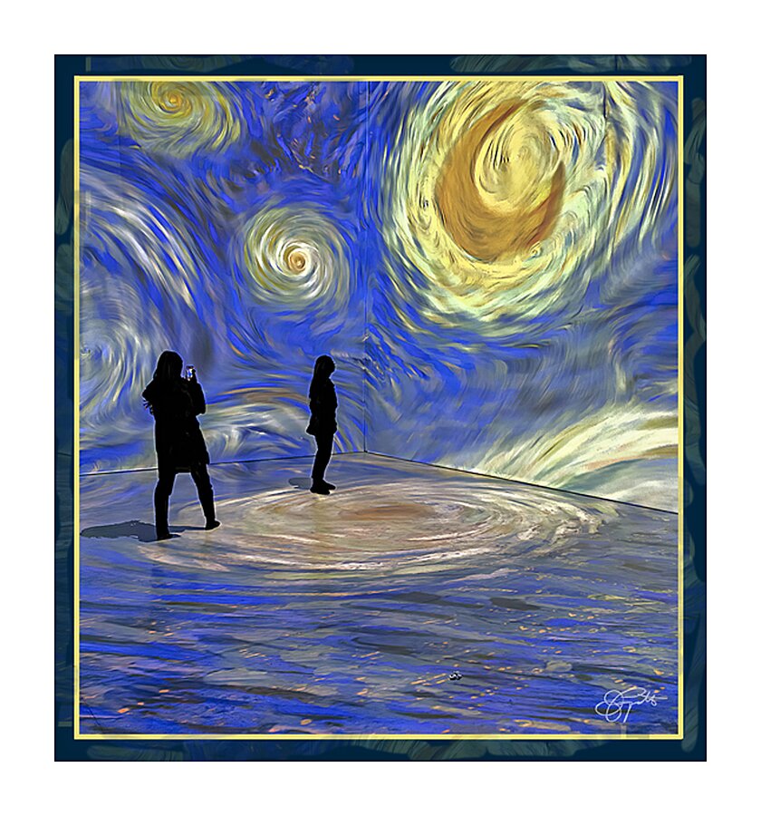 VAN GOGH STARRY NIGHT EXHIBIT Impression et Cadre photo