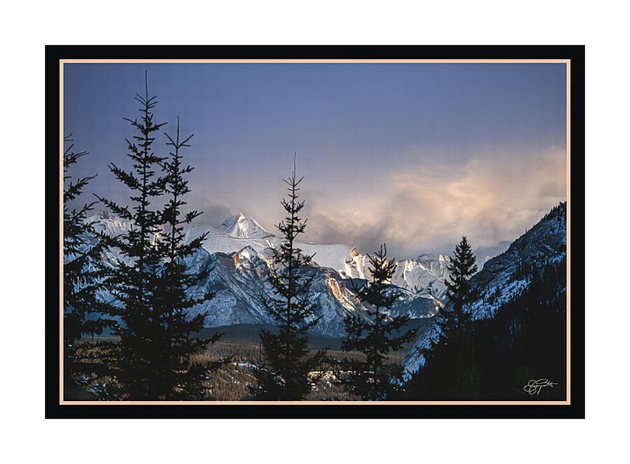 A WINTER SCENE IN THE ROCKIES Picture Frame print