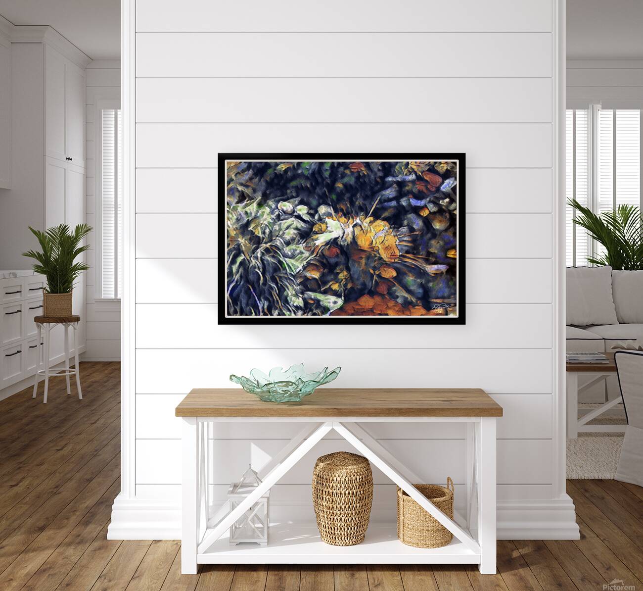 POND REFLECTIONS Abstract Reproduction