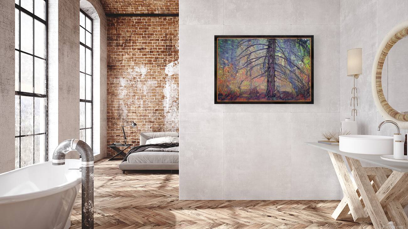 ORCHESTRAL CONDUCTOR OF FALL COLOURS Reproduction