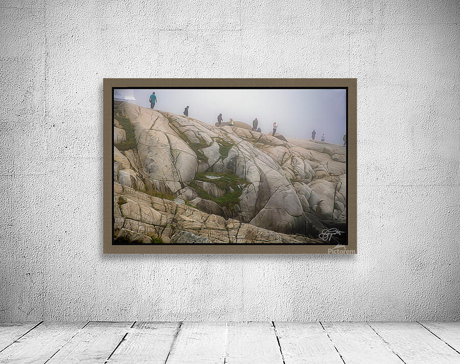 A FOGGY DAY AT PEGGY S COVE LIGHT HOUSE Wall Preview