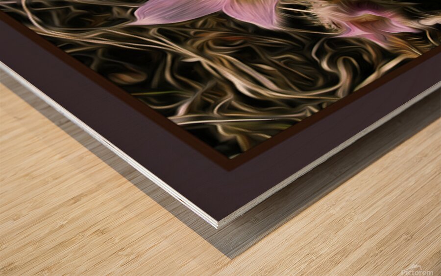 Riverside Crocuses Wood print