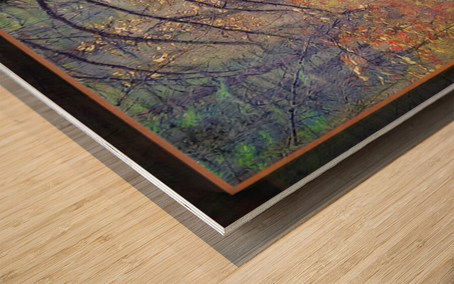 ORCHESTRAL CONDUCTOR OF FALL COLOURS Wood print