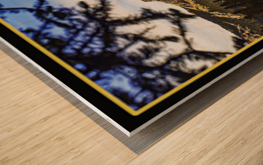 YAMNUSKA MOUNTAIN NEAR BANFF DRIVE BY Wood print