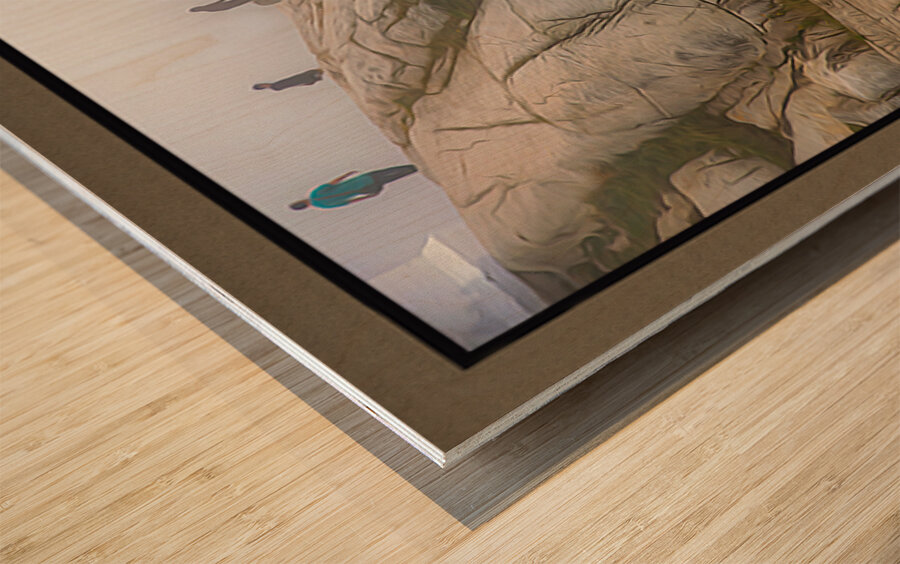 A FOGGY DAY AT PEGGY S COVE LIGHT HOUSE Wood print