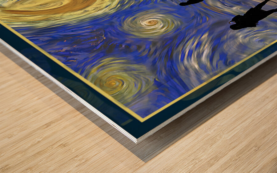 VAN GOGH STARRY NIGHT EXHIBIT Impression sur bois