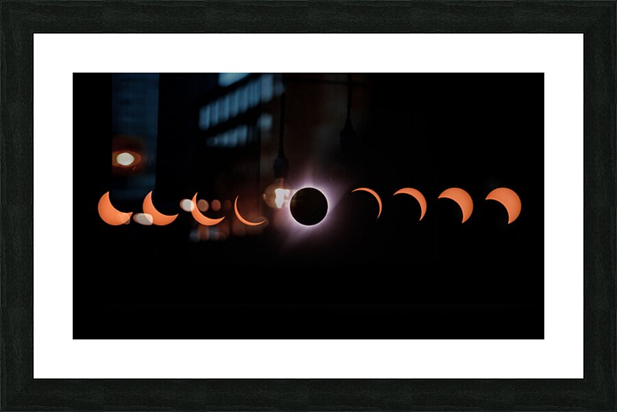 Solar Eclipse 2017 progression Picture Frame print
