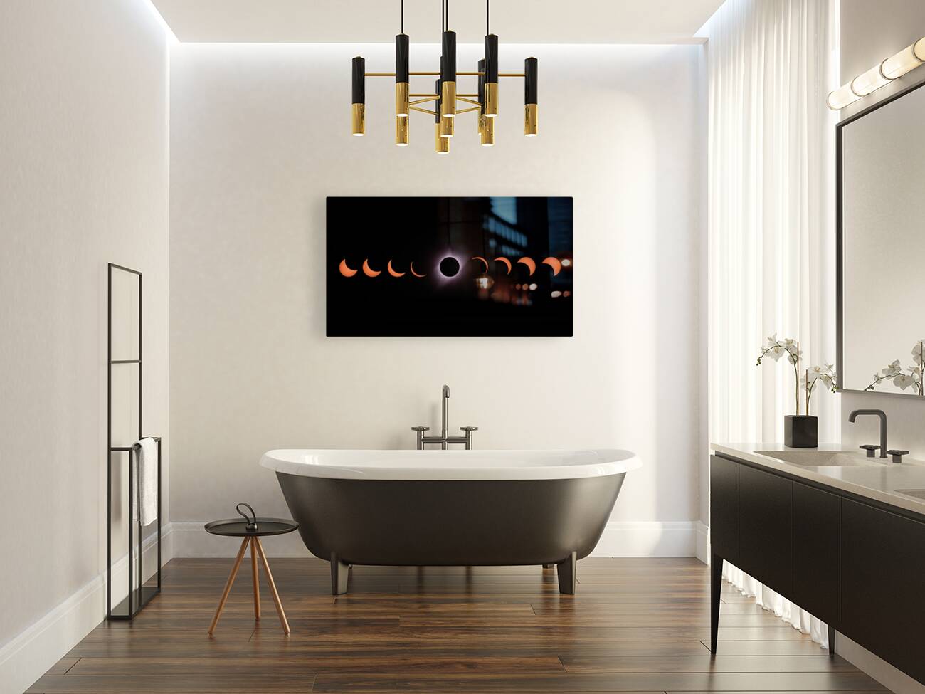 Solar Eclipse 2017 progression Reproduction