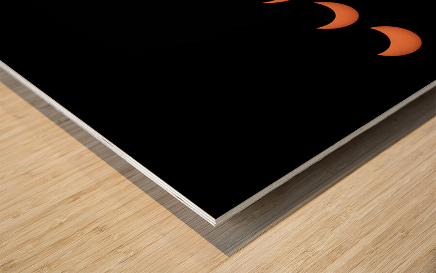 Solar Eclipse 2017 progression Wood print