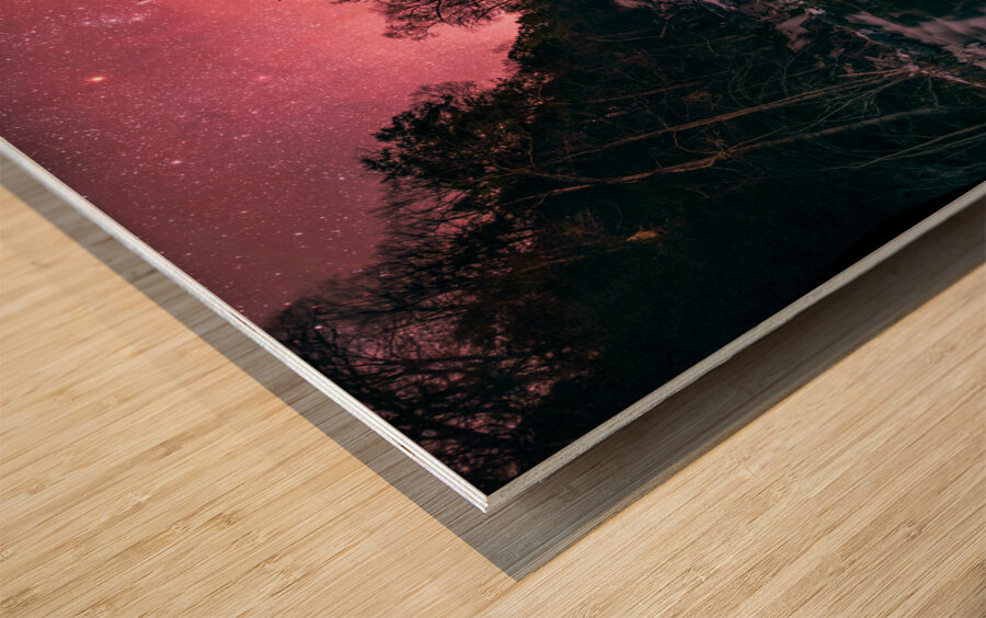 Red Orion Wood print