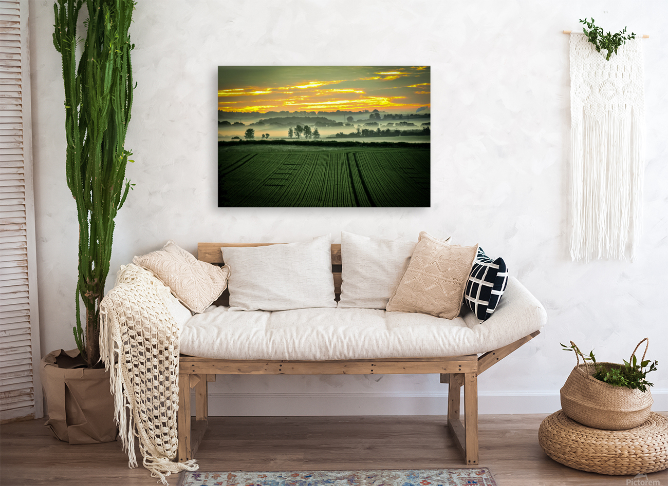 Sunrise over cornfield  Reproduction