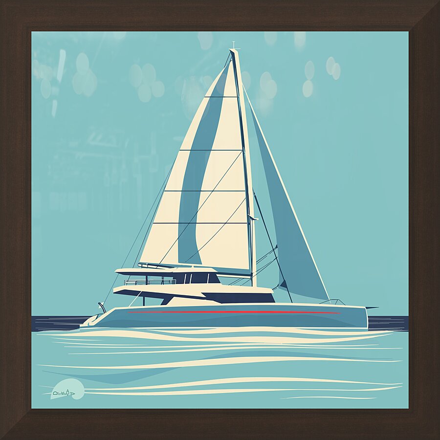 Catamaran Picture Frame print
