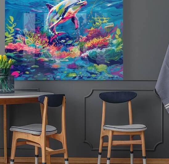 Painted Dolphin Disco Reproduction