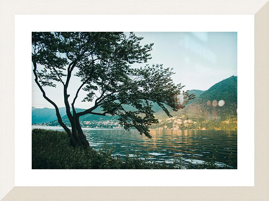 Sunset on Lake Como Picture Frame print