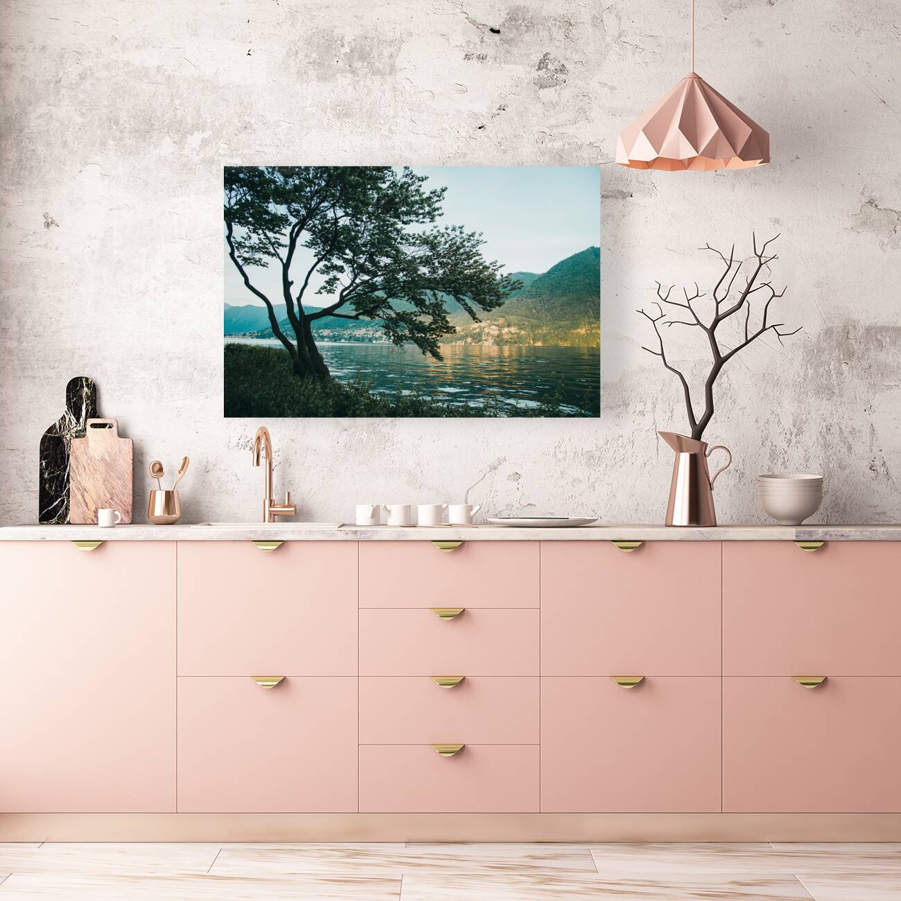 Sunset on Lake Como Reproduction