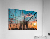 Sunset Symphony on the Brooklyn Bridge Acrylic Print