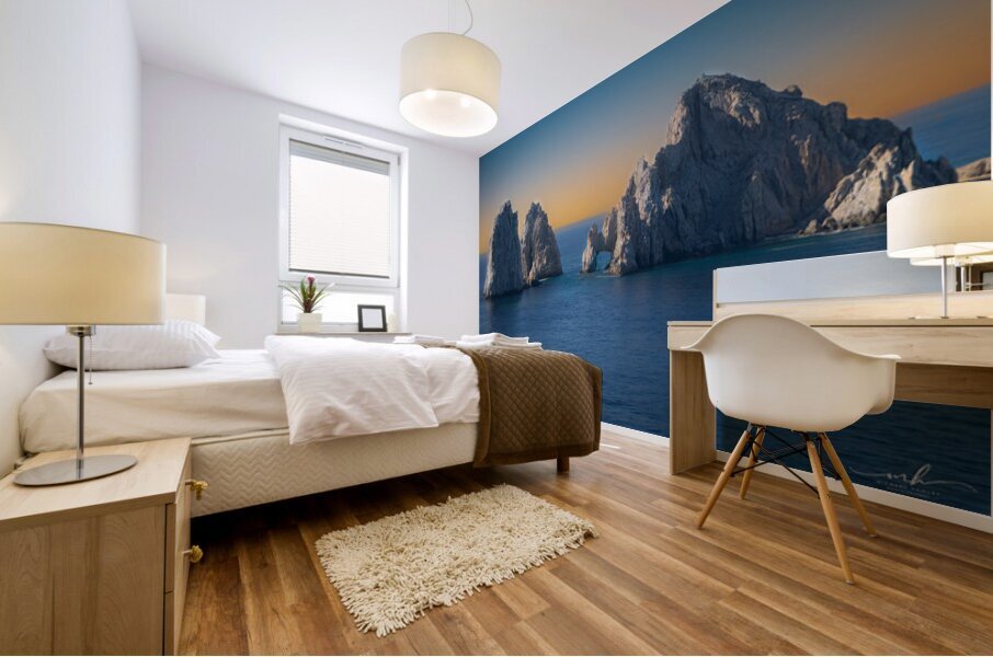 Sunset Over the Arch Mural print