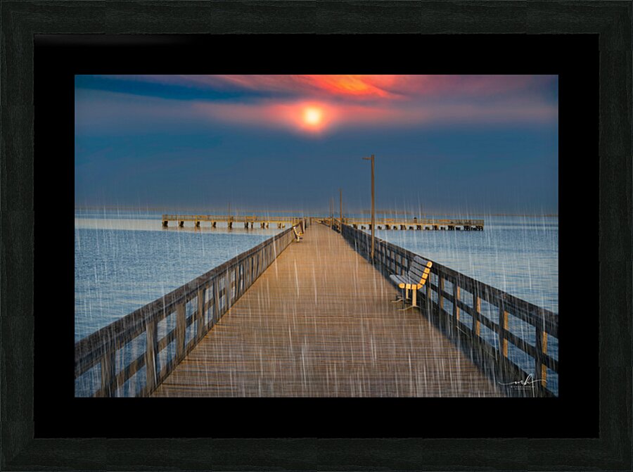 Solitude in the Rain Picture Frame print