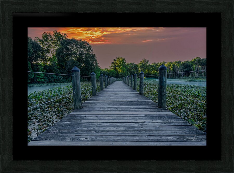 Sunset Serenity on the Boardwalk Picture Frame print
