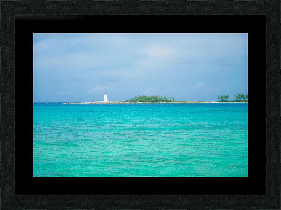 Beacon of the Bahamian Blue Picture Frame print