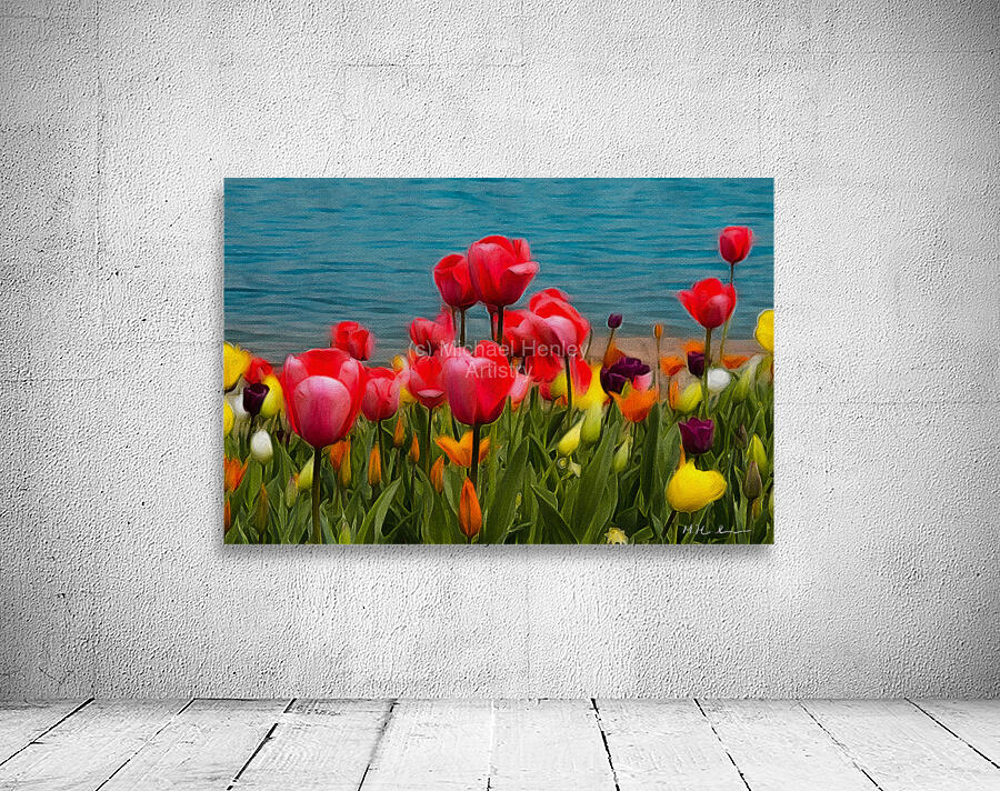 Tulips by the Water  Wall Preview