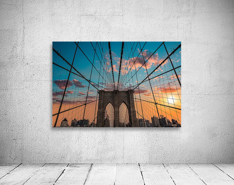 Sunset Symphony on the Brooklyn Bridge Wall Preview