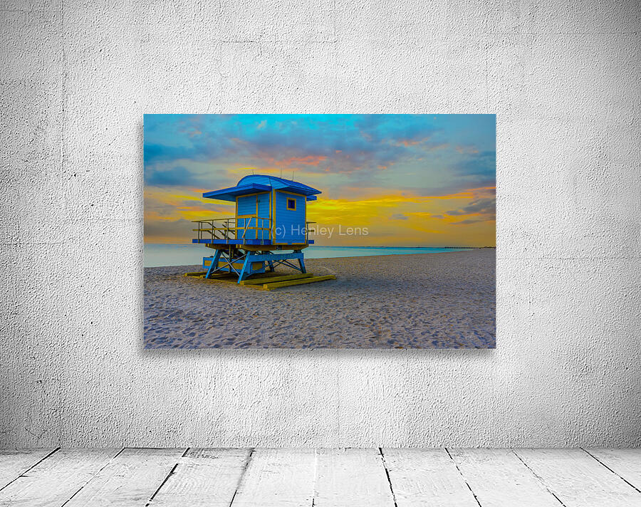 Sunset at Miami Beach Lifeguard Tower Wall Preview