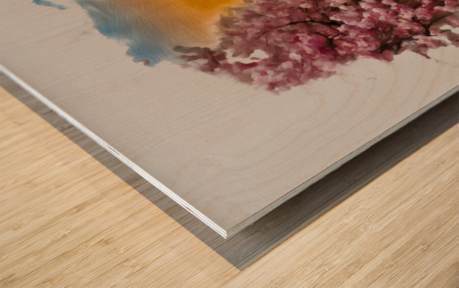 Petals of Reflection Wood print