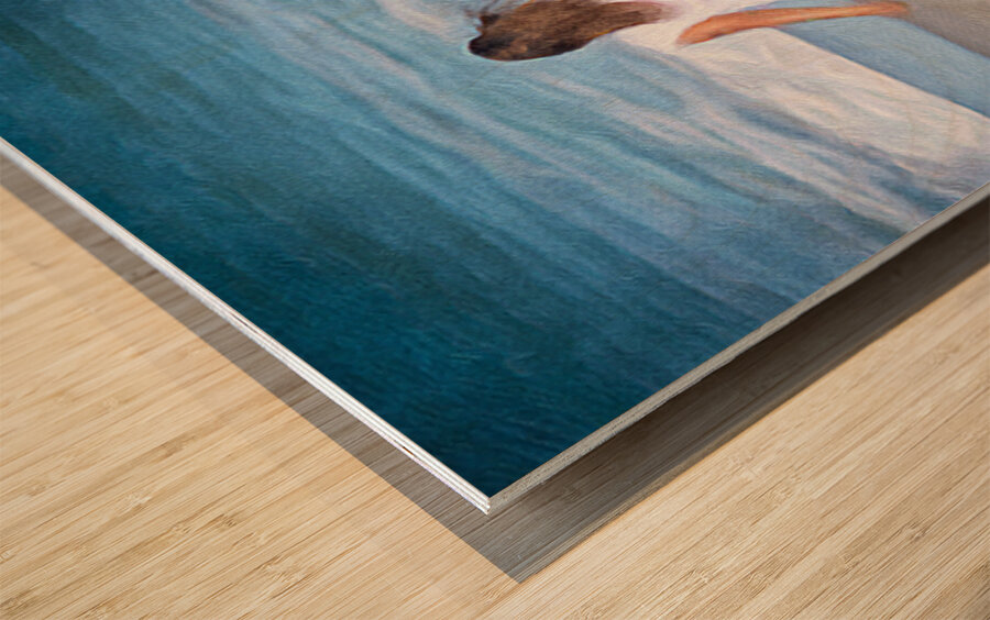 Embrace of the Waves  Wood print