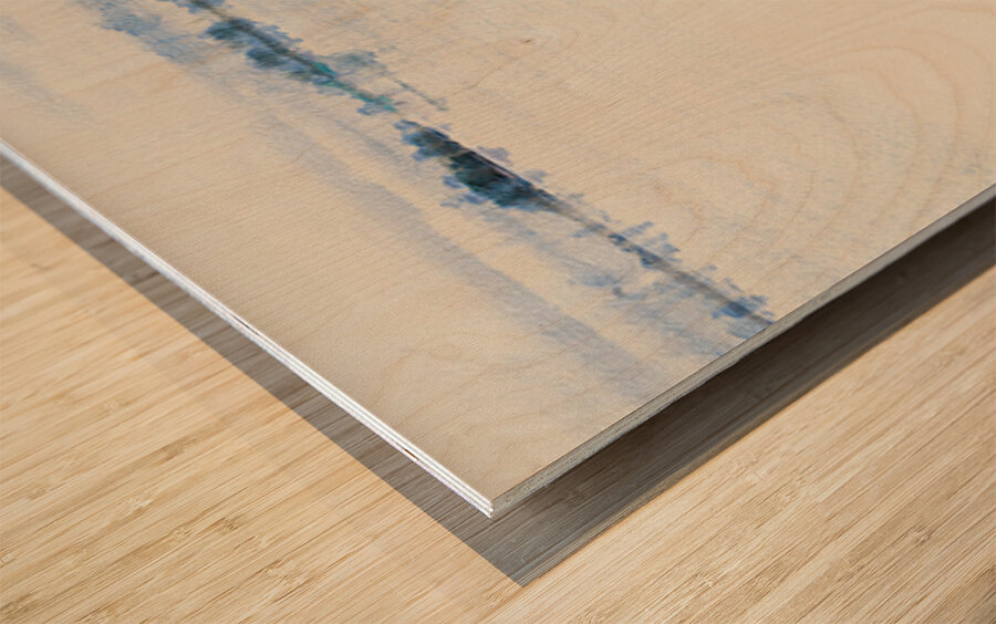 Solitude by the Shore   Wood print