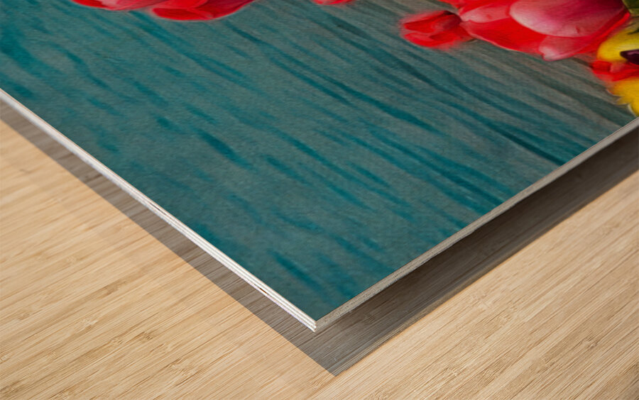 Tulips by the Water  Wood print