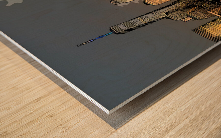 Solstice in the City Wood print