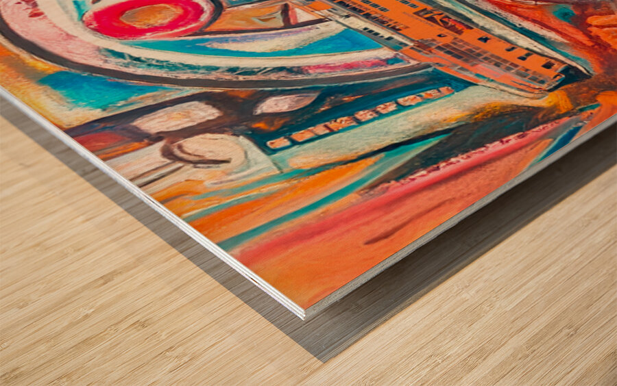 Orange Passage Wood print