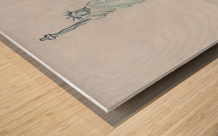 Liberty in Line Wood print